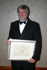 Derek Hodd with his Consultant of the Year Award