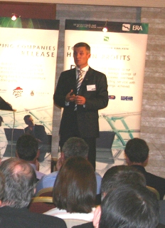Robert speaking at a franchising conference