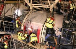 Work continues late at night
